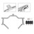 2009-2023 Harley Electra Glide Freewheeler Engine Guard Crash Bar&Fairing Bracket Kit Chrome Generic