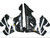 Fairings Honda CBR 600 F4i  White & Black F4i Racing (2004-2007)