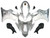 Fairings Honda CBR 600 F4i Silver & White Flame Racing (2004-2007)