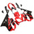 2004-2007 Honda CBR 600 F4i Amotopart Fairings Red & Black F4i Racing Customs Fairing