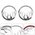 2014-2022 Harley Touring Electra Glide Flame Speaker Grills Accent Trim Cover Chrome Generic