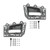 2005-2011 Jeep Grand Cherokee 4pcs Front Rear LH&RH Inside Inner Door Handle Chrome Generic