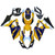 2007-2008 Suzuki GSXR 1000 Amotopart Fairings Yellow Blue Alstare Corona Racing Customs Fairing
