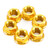 CNC Aluminum Rear Sprocket Carrrier Flange Nuts Set M10x1.25 Gold