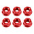 CNC Aluminum Rear Sprocket Carrrier Flange Nuts Set M10x1.25 Red