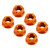 CNC Aluminum Rear Sprocket Carrrier Flange Nuts Set M10x1.5mm Orange