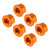 CNC Aluminum Rear Sprocket Carrrier Flange Nuts Set M10x1.5mm Orange