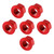 CNC Aluminum Rear Sprocket Carrrier Flange Nuts Set M10x1.5mm Red