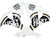 Fairings Suzuki GSXR 1000 White Black Gold Lucky Strike Racing  (2009-2016)