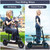 400W Adult Shock Absorption Electric Scooter with Seat 10" Commuter Electric Scooter With Carry Basket - Up to 25 Miles 20MPH 