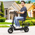 400W Adult Shock Absorption Electric Scooter with Seat 10" Commuter Electric Scooter With Carry Basket - Up to 25 Miles 20MPH 