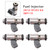 2002-2008 Ford KA RB 1.3L 1.3L 4Pcs Fuel Injector 2N1U-9F593-KA IWP119 Generic