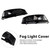 2016-2019 Audi A4 B9 S4 2PCS Black Front Bumper Foglight Grille Generic