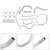 2017-2025 Suzuki GSX-S750/ GSX-S750Z Silicone Radiator coolant Hose kit White Generic