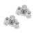 2016-2026 CFMoto CForce 2 Pack Aluminum Quick Attach Accessory Anchor Mounts Kit Silver Generic