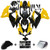 2008-2009-2010 Suzuki GSXR 600 750 Black & Yellow GSXR Racing Amotopart Fairings Customs Fairing