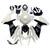 2011-2023 Suzuki GSXR600 GSXR750 K11 White Black GSXR Racing Amotopart Fairings Plastics Customs Fairing