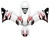 Fairings Yamaha YZF-R1 White & Red Flame R1 Racing (1998-1999)