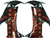 Fairings Kawasaki ZX10R Black Orange SevenStars Racing (2008-2010)