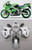Fairings Plastics Kawasaki ZX6R 636 Green ZX6R Racing (2000-2002)