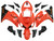Fairings Kawasaki ZX6R 636 Orange Black elf Ninja Racing  (2005-2006)