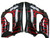 Fairings Kawasaki ZX6R 636 Black & Red Flame Ninja Racing  (2005-2006) Fairings Kawasaki ZX6R 636 Black & Red Flame Ninja Racing  (2005-2006)
