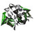 Fairings Kawasaki ZX6R 636 Black & Green Flame Ninja Racing  (2005-2006) Fairings Kawasaki ZX6R 636 Black & Green Flame Ninja Racing  (2005-2006)