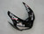 Fairings Kawasaki ZX6R 636 Black White West ZX6R  Racing  (2005-2006)