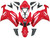 Fairings Kawasaki ZX6R ZX636 Red Ninja ZX6R Racing  (2007-2008)