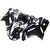 Fairings Kawasaki ZX6R ZX636 Black Ninja Racing  (2007-2008)