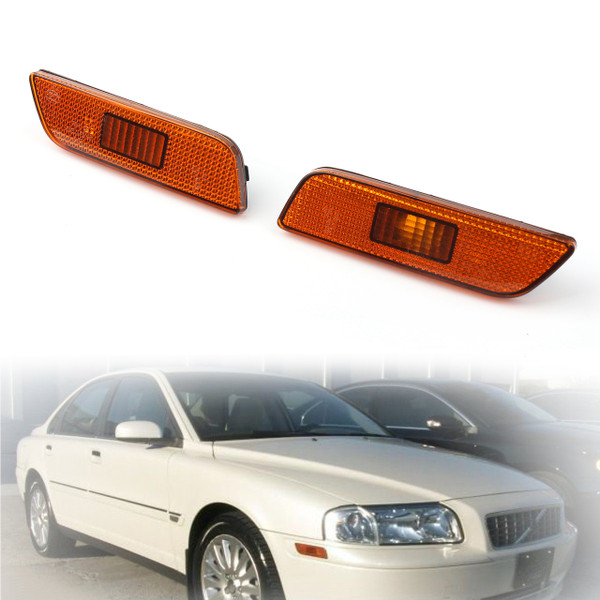 Front Bumper Pair Turn Signal Lamp Light For Volvo S80 (1998-2006) Front Bumper Pair Turn Signal Lamp Light For Volvo S80 (1998-2006)