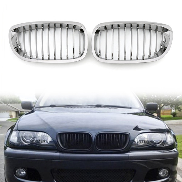 Car Front Fence Grill Grille BMW E46 2 Doors (2002-2007) 3 Series, Chrome Car Front Fence Grill Grille BMW E46 2 Doors (2002-2007) 3 Series, Chrome