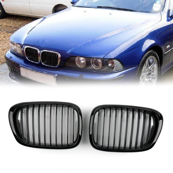 Front Fence Grill Grille ABS Matt Mesh BMW 5-Series E39 (2001-2004) Gloss Black Front Fence Grill Grille ABS Matt Mesh BMW 5-Series E39 (2001-2004) Gloss Black