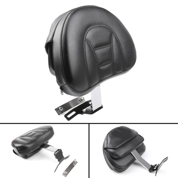 Adjustable Driver Rider Backrest Pad For Harley Fatboy Heritage Softail (07-19) Chrome Adjustable Driver Rider Backrest Pad For Harley Fatboy Heritage Softail (07-19) Chrome