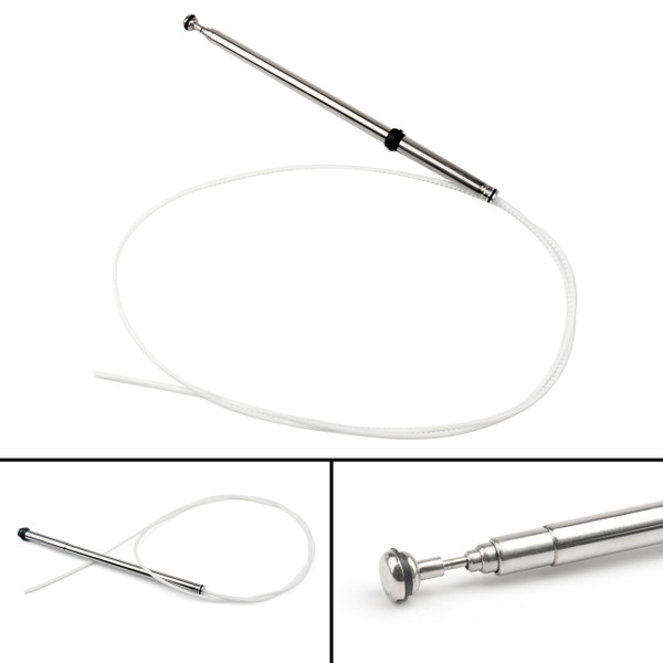 Antenna Rod With Drive Cable 86337-60080 for Toyota Land Cruiser (96-97) Lexus LX450 (96-98) Silver Antenna Rod With Drive Cable 86337-60080 for Toyota Land Cruiser (96-97) Lexus LX450 (96-98) Silver