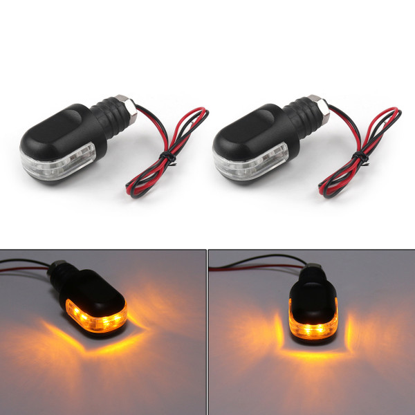 Bar End Turn Signals LED Indicator Amber Handlebar End Mount Blinker Bar End Turn Signals LED Indicator Amber Handlebar End Mount Blinker