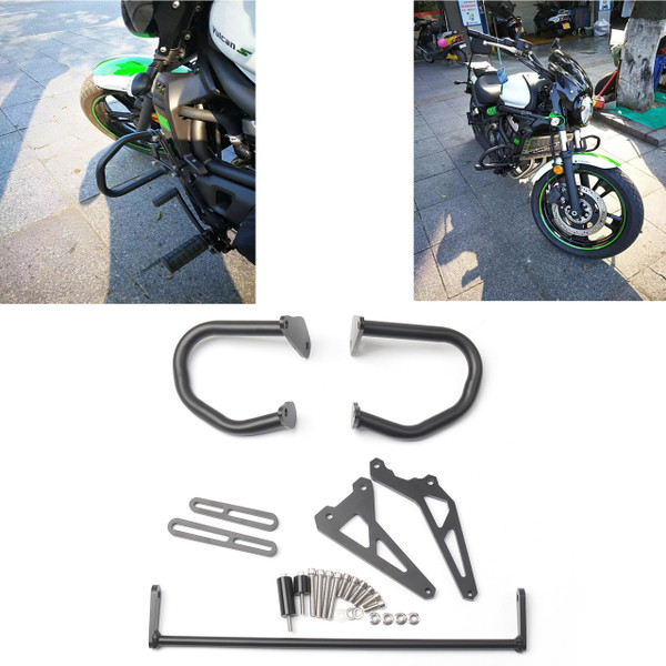 Engine Guard Crash Bars Protector Kawasaki VN650 Vulcan S (2015-2017) Black Engine Guard Crash Bars Protector Kawasaki VN650 Vulcan S (2015-2017) Black