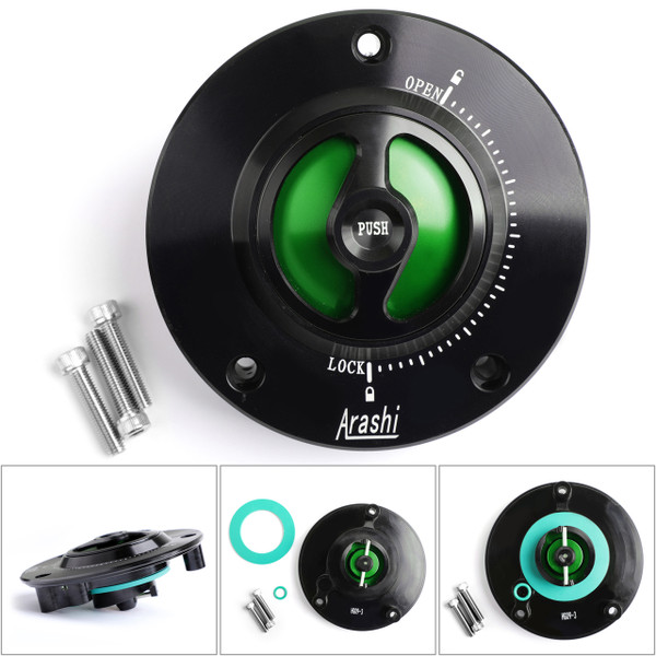 CNC Keyless Fuel Gas Tank Cap For Suzuki SV 650/650S 03+ SV 1000/1000S 03-06 Green CNC Keyless Fuel Gas Tank Cap For Suzuki SV 650/650S 03+ SV 1000/1000S 03-06 Green