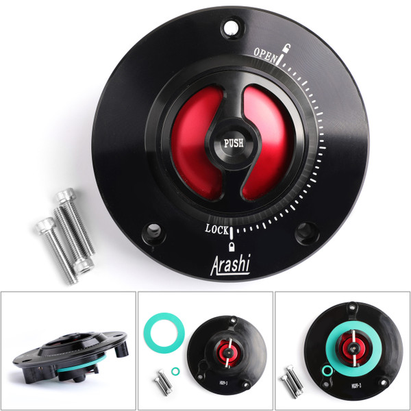 CNC Keyless Fuel Gas Tank Cap For Suzuki SV 650/650S 03+ SV 1000/1000S 03-06 Red CNC Keyless Fuel Gas Tank Cap For Suzuki SV 650/650S 03+ SV 1000/1000S 03-06 Red