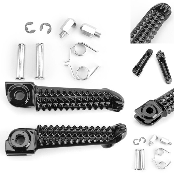 Front Foot Peg Footrest For Yamaha YZF R1 98-14 YZF R6 99-14 YZF R6S 03-08 Black