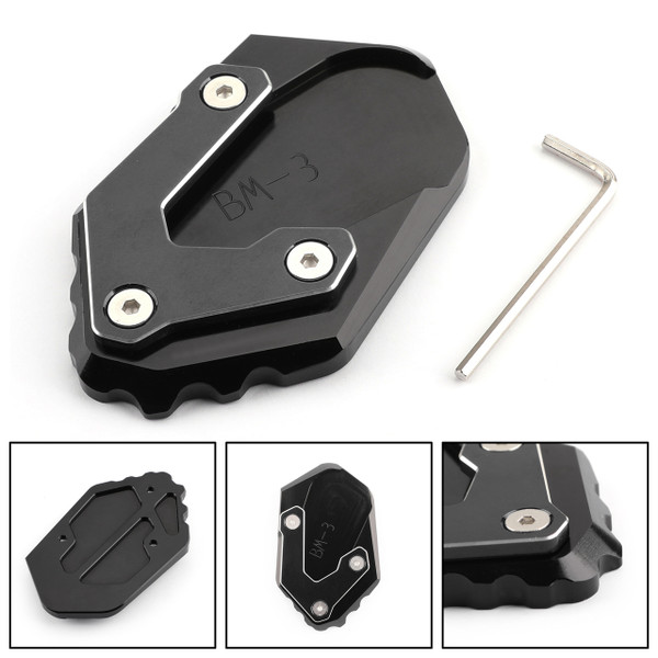 CNC Kickstand Side Stand Plate Extension Pad For BMW R1200GS LC 2017-2018 Black CNC Kickstand Side Stand Plate Extension Pad For BMW R1200GS LC 2017-2018 Black