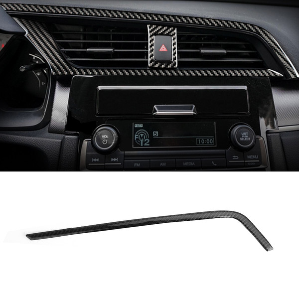 Fiber Center Air Vent Outlet Cover Trim For Honda Civic 10th 16-19 Carbon Fiber Center Air Vent Outlet Cover Trim For Honda Civic 10th 16-19 Carbon