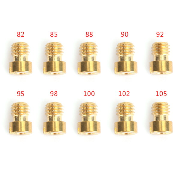 10 Sizes Round Head Main Jet Kit 82-105 for Motorcycle Scooter Carburetor PZ19