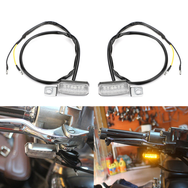 LED Turn Signal Indicator Blinker Light Lamp 2PC Universal Chrome LED Turn Signal Indicator Blinker Light Lamp 2PC Universal Chrome