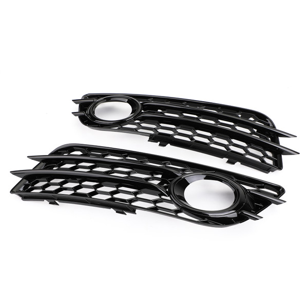 Honeycomb Style Fog Light Grill Bumper For Audi A4 S-LINE S4 2008-2012 Black Honeycomb Style Fog Light Grill Bumper For Audi A4 S-LINE S4 2008-2012 Black