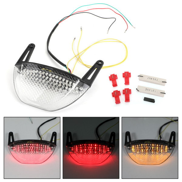 LED Rear Brake Turn Signals Taillight for Honda CBR 600RR 2007-2012 Clear LED Rear Brake Turn Signals Taillight for Honda CBR 600RR 2007-2012 Clear