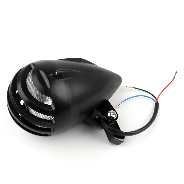 Bullet Headlight Lamp 5 1/2" For Cafe Racer Bobber Chopper Custom Black Bullet Headlight Lamp 5 1/2" For Cafe Racer Bobber Chopper Custom Black