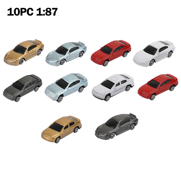 10pcs Model car 1:87 Building Train Scenery HO Scale 10pcs Model car 1:87 Building Train Scenery HO Scale