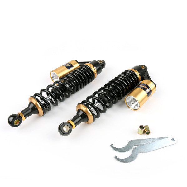 2pcs 13.5inch 340mm Air Shocker Rear Shock Absorbers For Yamaha Ducati Black&GD 2pcs 13.5inch 340mm Air Shocker Rear Shock Absorbers For Yamaha Ducati Black&GD