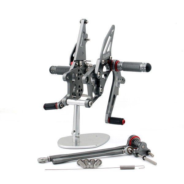 CNC Made Rearsets Fit For Honda CBR600RR 2007-2008 GRAY CNC Made Rearsets Fit For Honda CBR600RR 2007-2008 GRAY